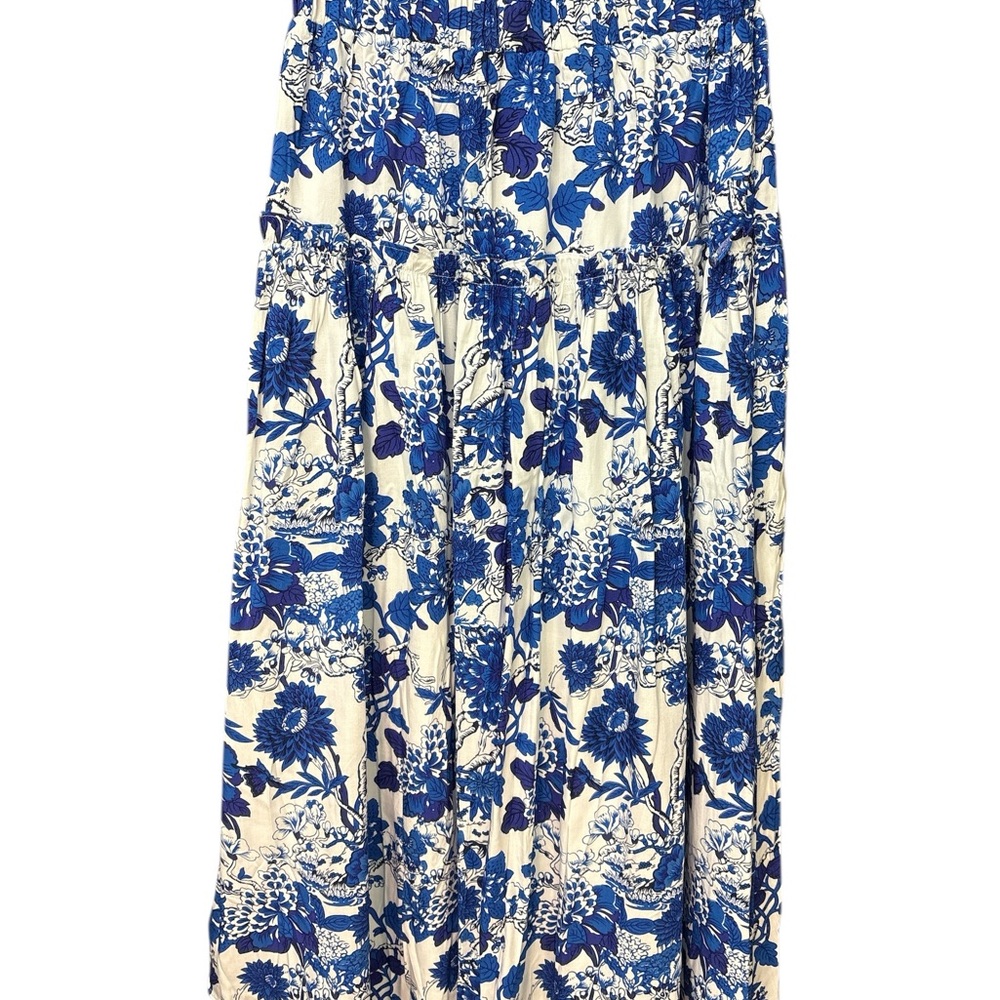 NWT Hyacinth House ISLA Blue & White Floral Maxi Skirt | Elastic Waist | Small - Picture 10 of 10